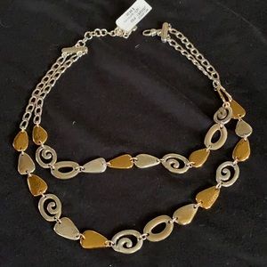 Brighton New two tone tiered necklace